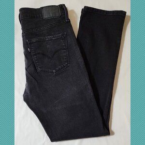 Levi's 312 Black Wash Mid Rise Shaping Slim Jeans